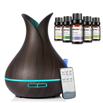 Humidifier Aroma Essential Oil  Diffuser with Wood Grain 7 Color Changing LED Lights for Office Home