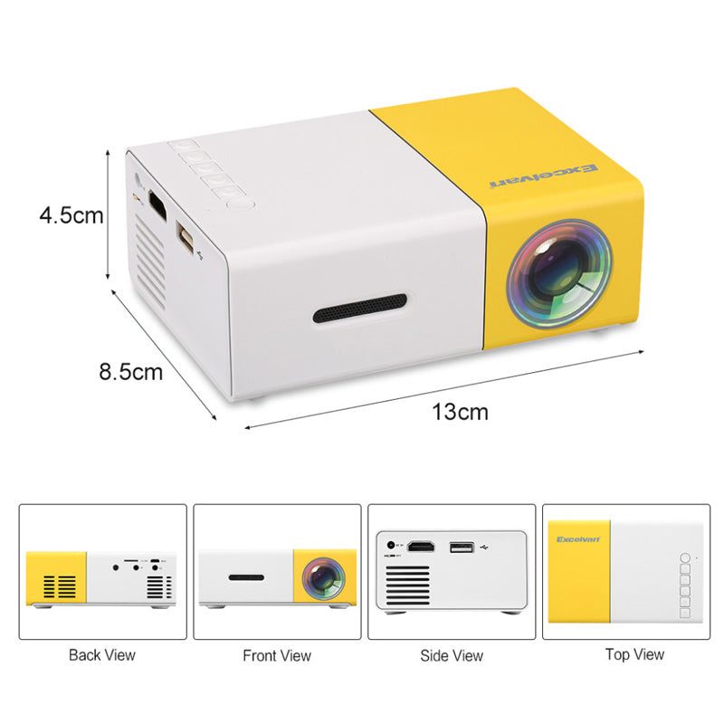 Mini LCD LED Projector 400-600LM 1080p Video 320 x 240 Pixel Best Home Proyector