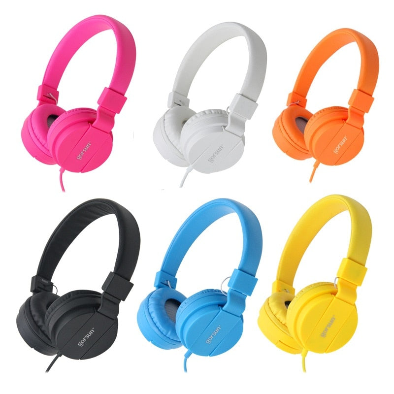 DEEP BASS Headphones Earphones 3.5mm Foldable Portable Adjustable Gaming Headset For Phones MP3 MP4 Computer PC Music Gift