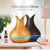 Humidifier Aroma Essential Oil  Diffuser with Wood Grain 7 Color Changing LED Lights for Office Home