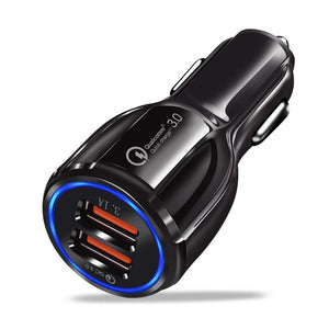 Quick Car Charger QC3.0 2.0 Fast Charging Cable For Samsung Xiaomi Huawei Sony Android Charge Adapter Data Tablet Car-Charger