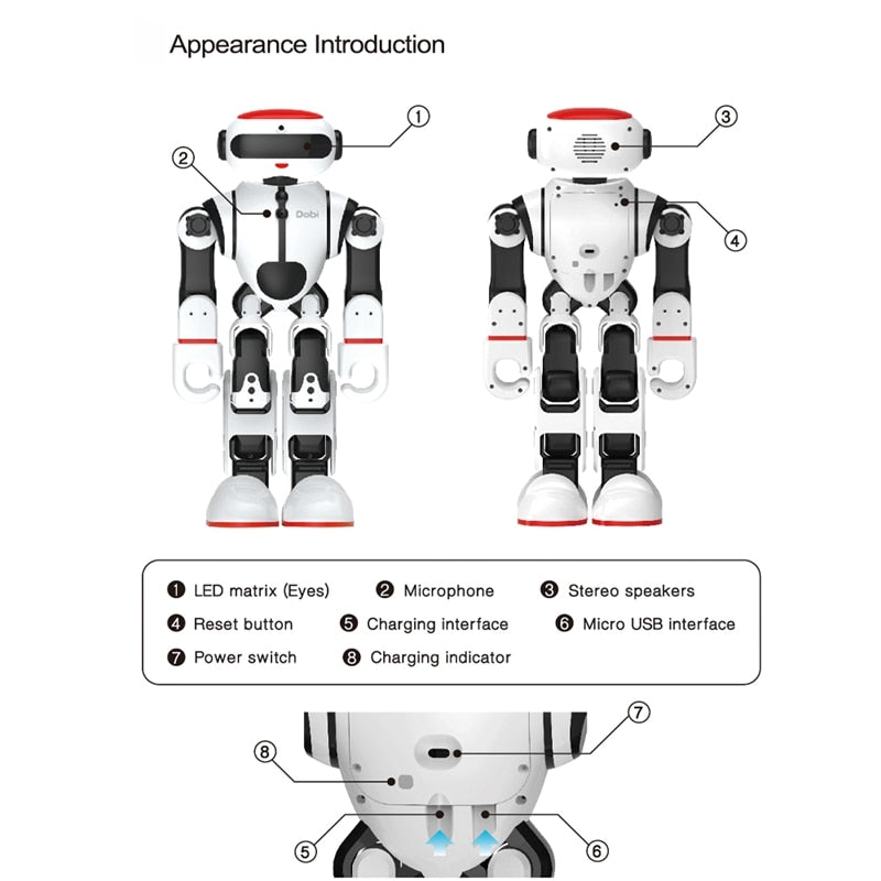 Voice Control Robot Intelligent Humanoid App Control RC DIY Robot