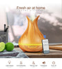 Humidifier Aroma Essential Oil  Diffuser with Wood Grain 7 Color Changing LED Lights for Office Home