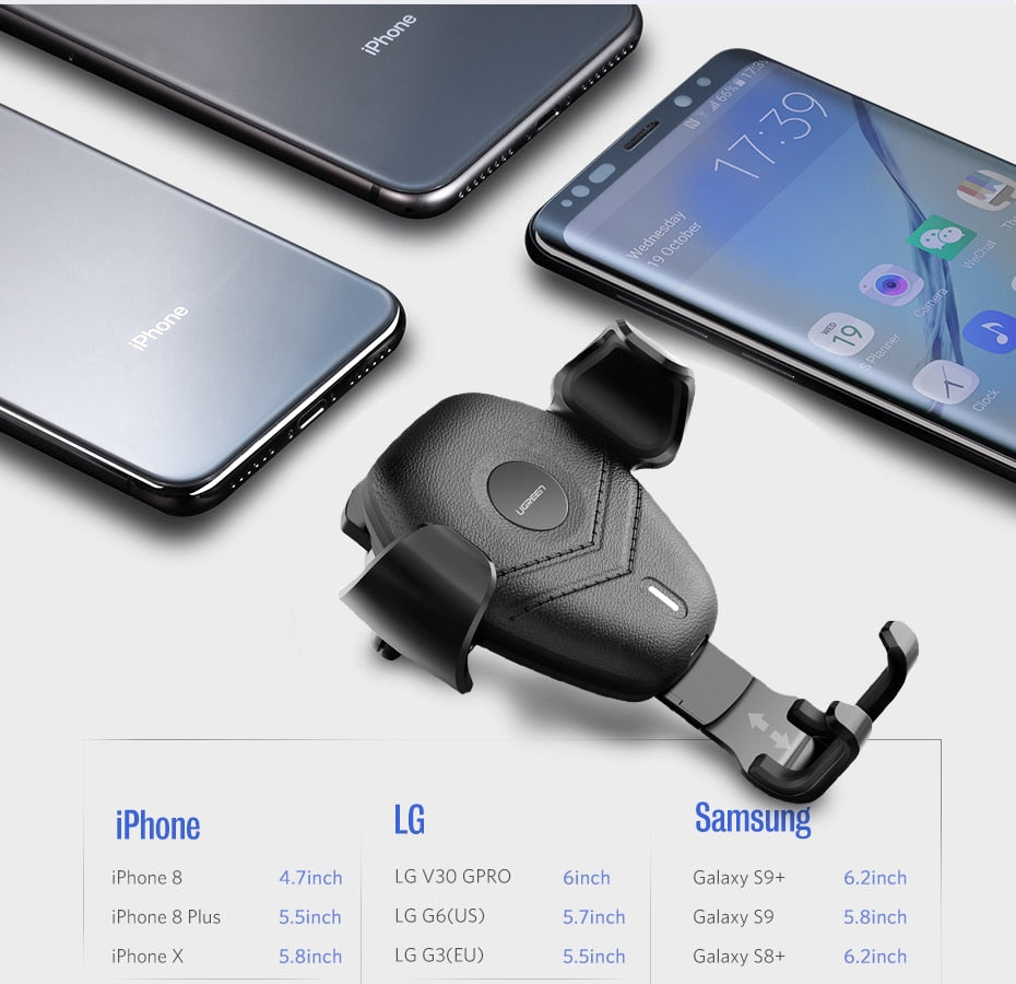 Car Wireless Charger for iPhone Xs XR X 8 10W Fast Wireless Charging for Samsung Galaxy S9 S8 Car Phone Holder Charger