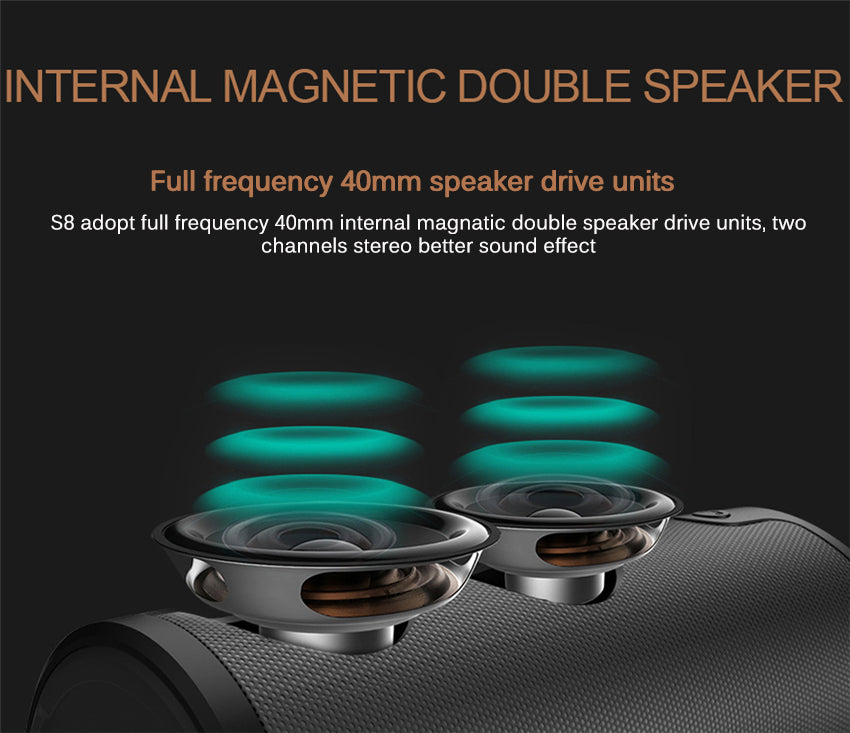 Portable Wireless Bluetooth Speaker Touch Control Sport Bicycle HiFi Stereo Car Column Subwoofer Support TF Card AUX