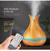 Humidifier Aroma Essential Oil  Diffuser with Wood Grain 7 Color Changing LED Lights for Office Home