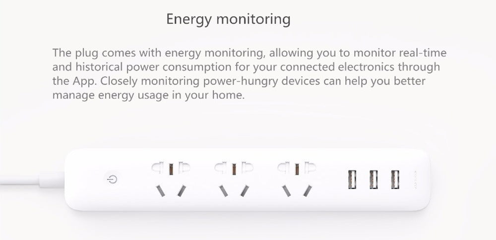 Smart Home Power Strip Electrical Socket Wifi App Wireless Remote Control 3/5 Ports 3 USB Outlet Plug