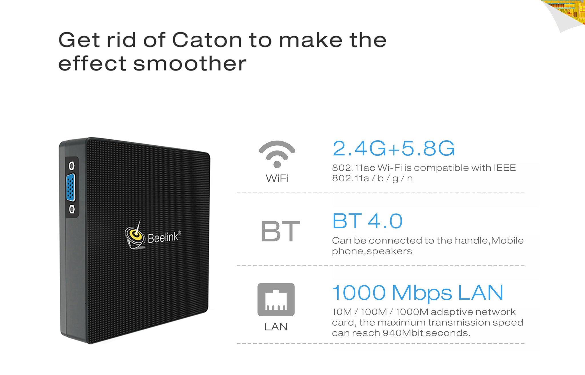 windows 10 Mini PC Intel Celeron 4GB+64GB 2.4G 5.8Gb Fanless computer