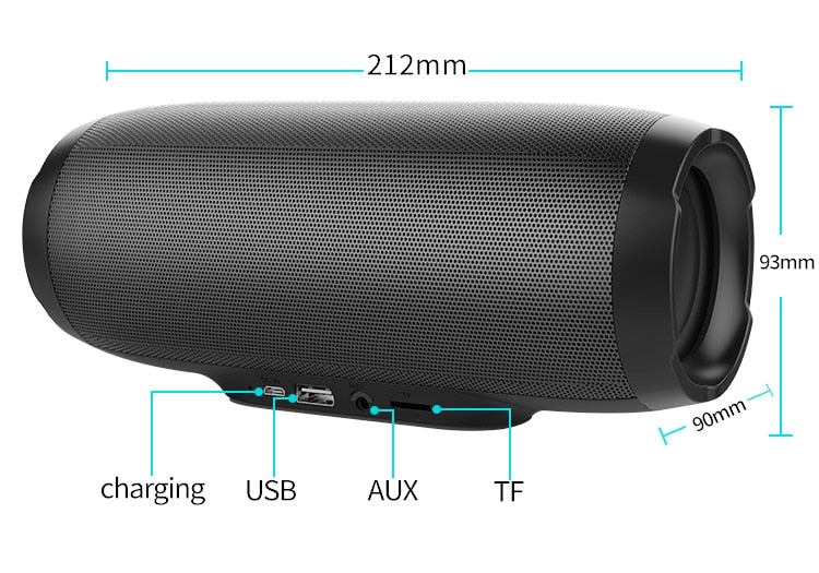 Bluetooth Speaker Wireless Portable Outdoor Speaker 10W Sound System Stereo Loudspeaker with Mic TF Card for Phone