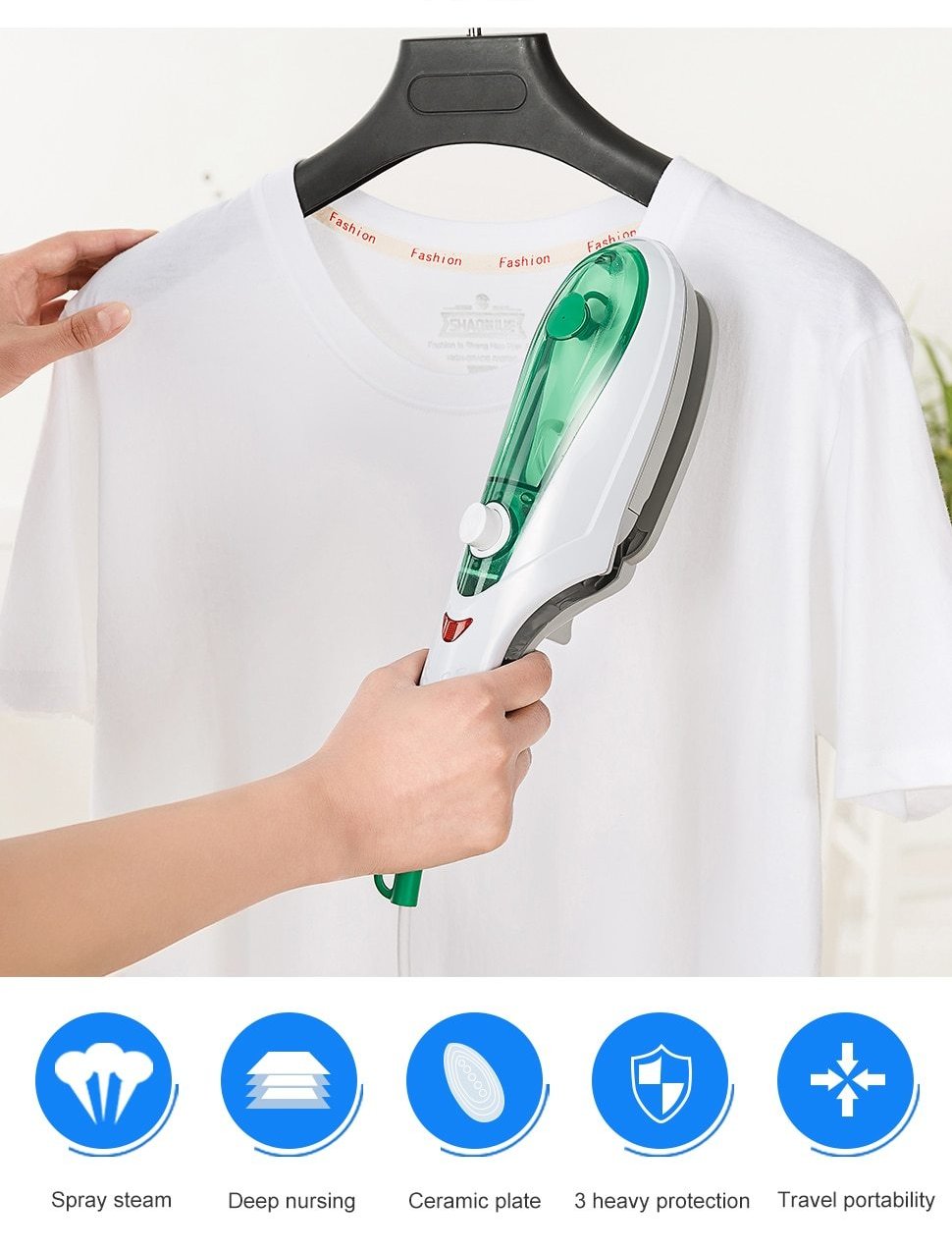 Portable Steam Iron For Clothes Generator Ironing Steamer