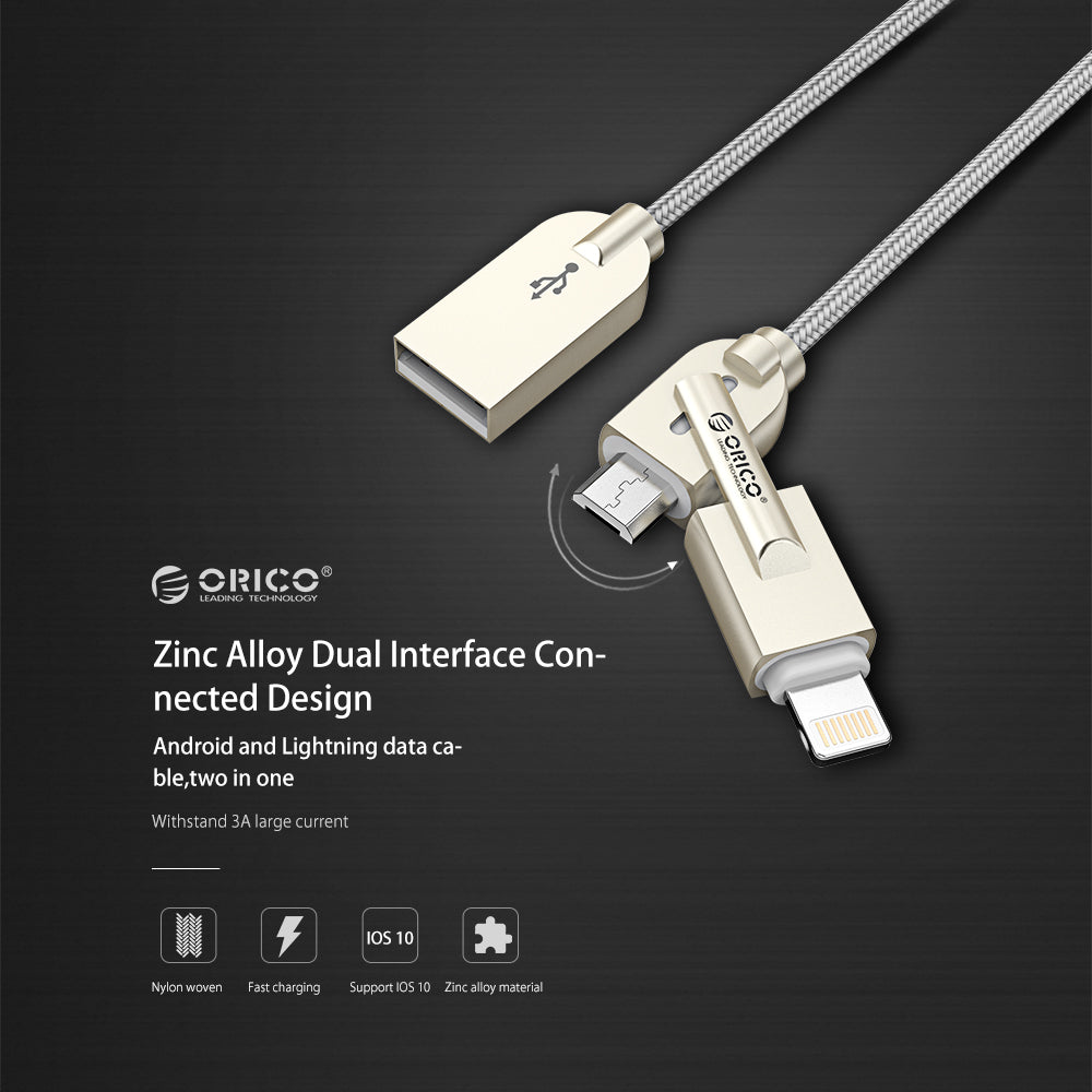 USB Charger Cable Lighting and Micro Cable Fast Charger Cord for Sumsung xiaomi Android Devices and iphone