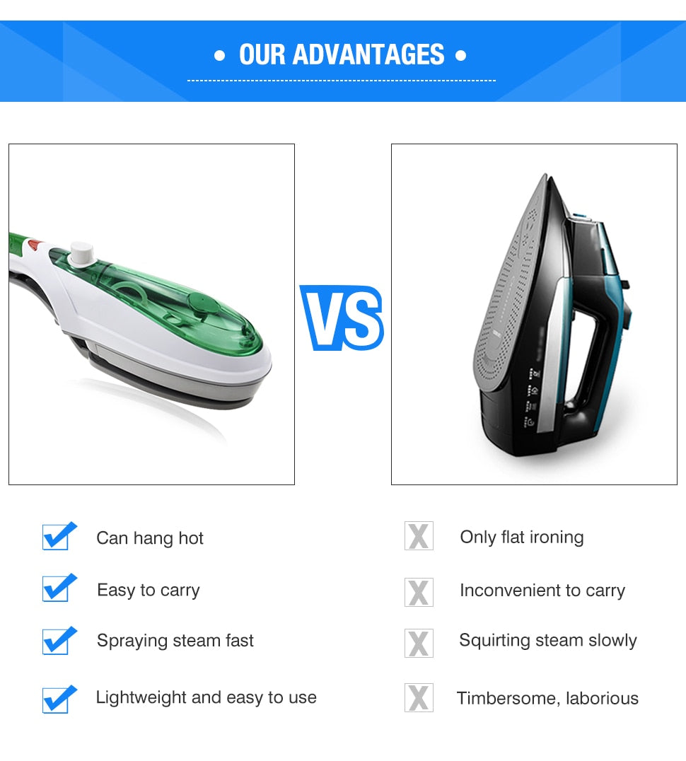 Portable Steam Iron For Clothes Generator Ironing Steamer