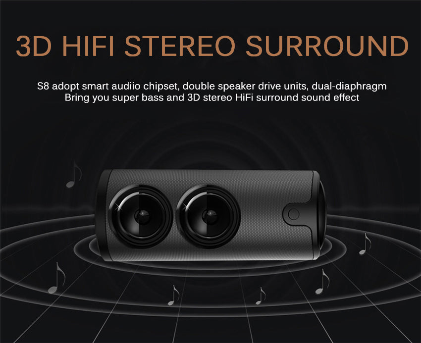 Portable Wireless Bluetooth Speaker Touch Control Sport Bicycle HiFi Stereo Car Column Subwoofer Support TF Card AUX