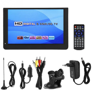Portable Mini 12-inch 16:9 LED Handheld Digital TV Television Player for EU plug