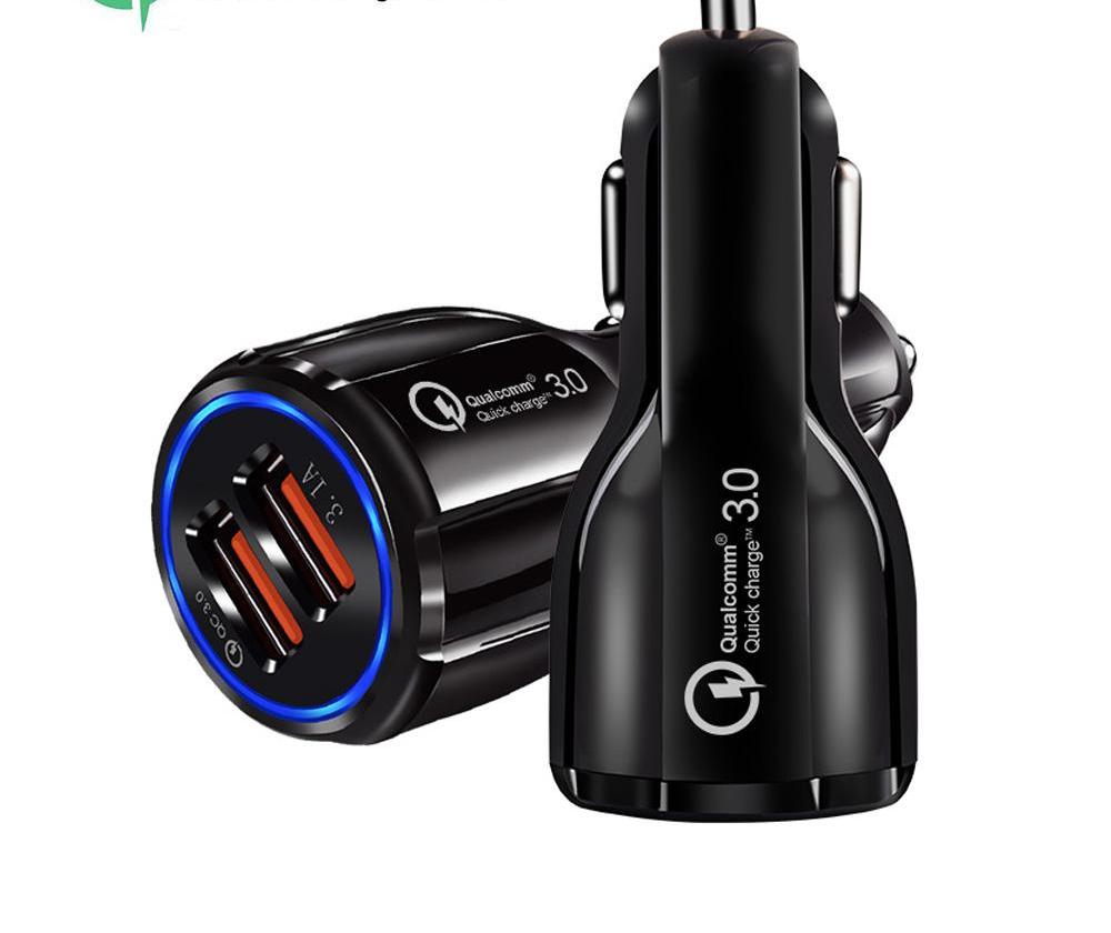 Quick Car Charger QC3.0 2.0 Fast Charging Cable For Samsung Xiaomi Huawei Sony Android Charge Adapter Data Tablet Car-Charger