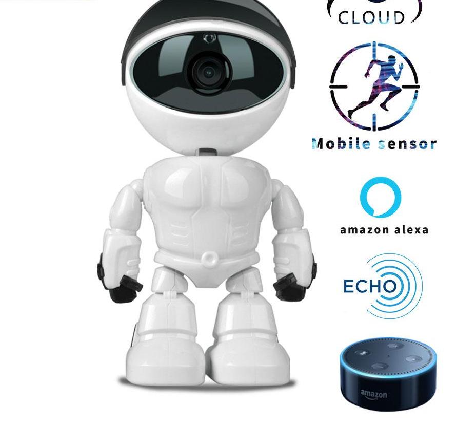 Robot Camera alexa echo 1080P HD Baby Monitor wifi Two-way Audio Network