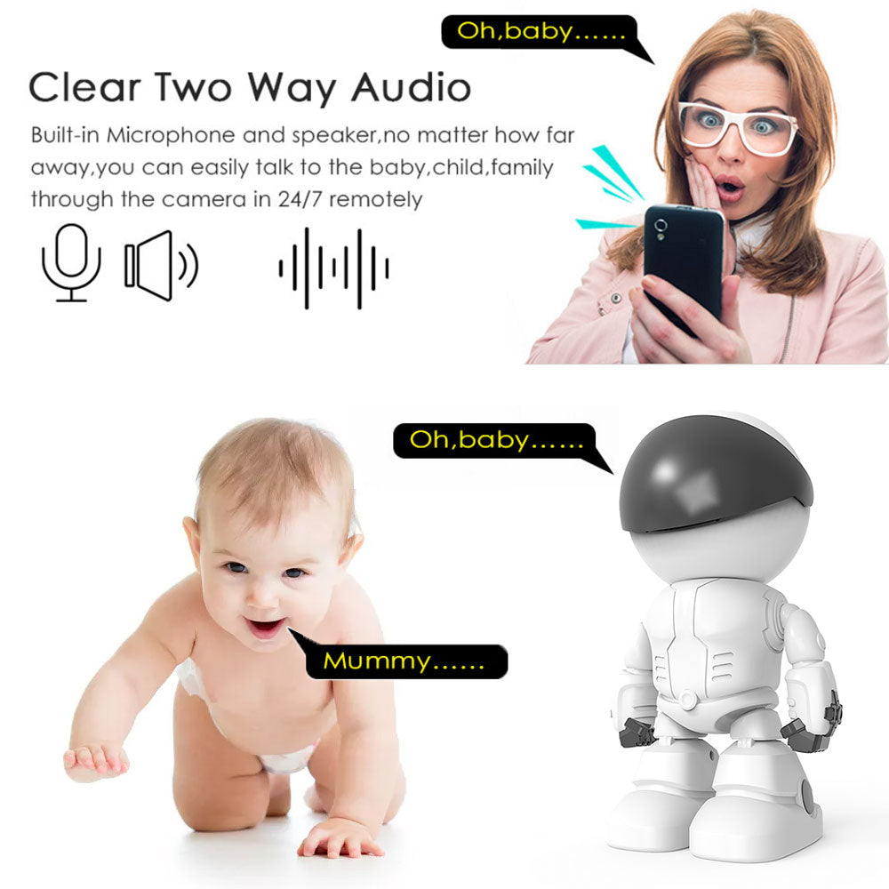 Robot Camera alexa echo 1080P HD Baby Monitor wifi Two-way Audio Network