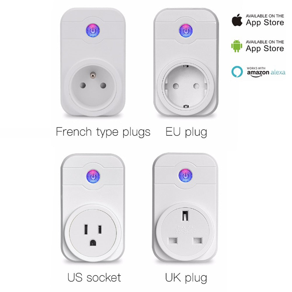 Smart WiFi Plug Power Socket Adapter EU/US/UK Outlet Remote Voice Control Homekit for Amazon Echo Alexa Google Home Assistant