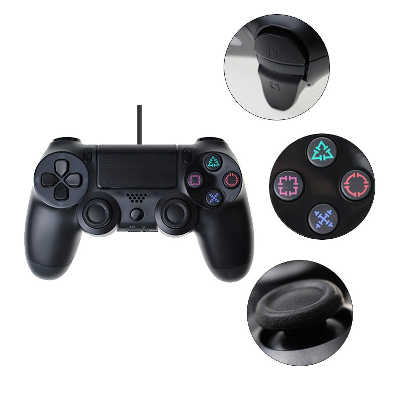 USB Wired Gamepad For Playstation Sony PS4 Controller Joystick Joypad Controle