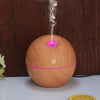 USB Wood Grain Essential Oil Diffuser 130ml Ultrasonic Humidifier Household Aroma Diffuser Aromatherapy Mist Maker with LED