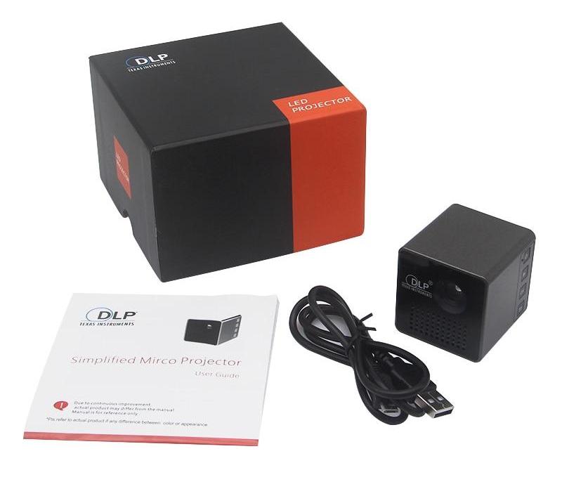 Ultramini Projector P1 (WIFI Version Option) Full HD Mini Beamer Support 70inch 64gTF with 1000mAh Battery