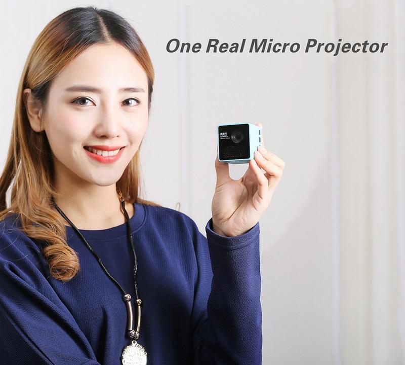 Ultramini Projector P1 (WIFI Version Option) Full HD Mini Beamer Support 70inch 64gTF with 1000mAh Battery