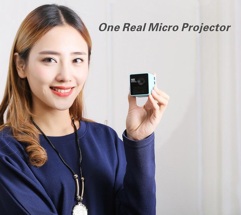 Ultramini Projector P1 (WIFI Version Option) Full HD Mini Beamer Support 70inch 64gTF with 1000mAh Battery