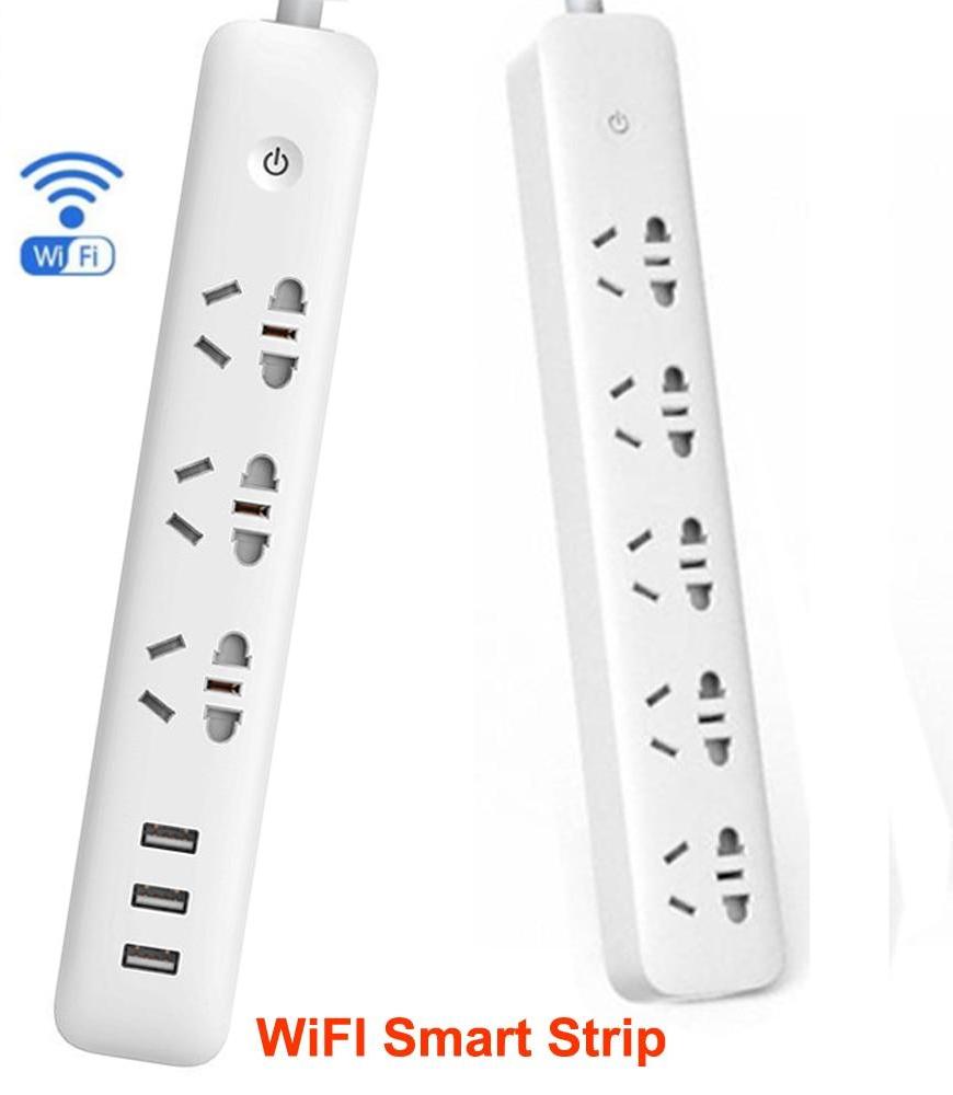 Smart Home Power Strip Electrical Socket Wifi App Wireless Remote Control 3/5 Ports 3 USB Outlet Plug