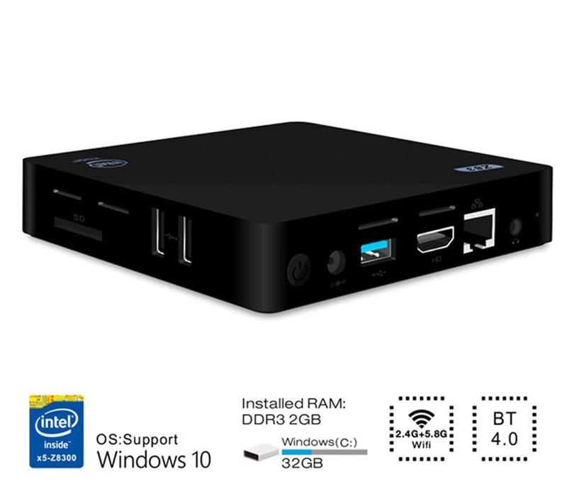 Mini PC Windows 10 Intel Atom Quad Core 2.4G 5.8G WiFi Desktop Computers